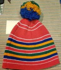 1970'S Style Vintage Beanie Ski Snow Hat Wigwam Mills 100 Virgin Wool USA