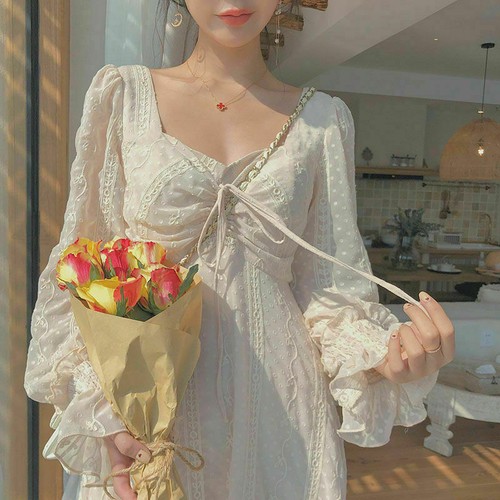 Vintage Fairy Dress Women Elegant 