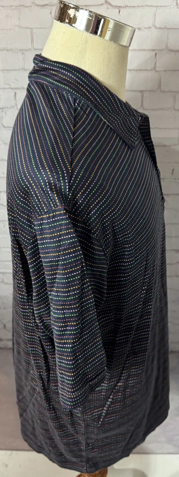 Camisa polo de manga corta a rayas Fila para hombre talla grande Foto 3 de 4