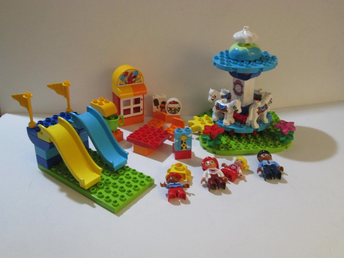 forening Lærd På forhånd LEGO 10841 DUPLO Fun Family Fair 100% Complete with Minifigures Merry Go  Round 673419267700 | eBay