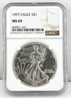 1997 $1 American Eagle NGC MS69 1 oz .999 Fine Silver US Bullion Coin