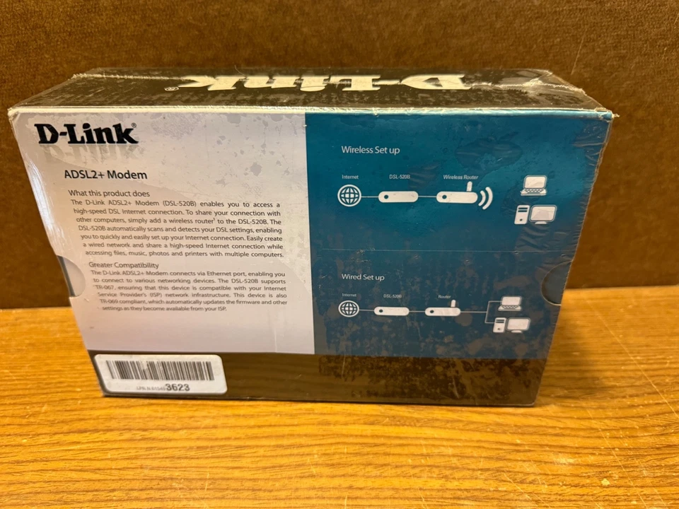 D-Link DSL-520B ADSL2+ Modem Broadband - New - Image 4 of 4