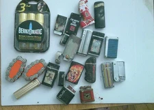 Lot of Butane and Zippo Lighters Unknown Condition