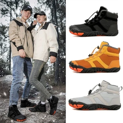 MARKENLOS Herren Winter Wasserdicht Barefoot Schuhe Stiefel Wasserfest Warm Barfußschuhe