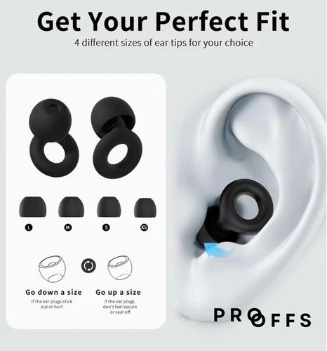 可重复使用硅胶耳塞降噪耳塞保护学习睡眠游泳 — 第 3/4 张图片