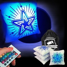 LED Cornhole Bags - 5 Dynamic Modes with Remote Control, Cornhole Bags that L...