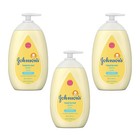 Johnson's Baby Lotion Coconut Oil 16.9oz 3 Pack Moisturizing 24Hr Care