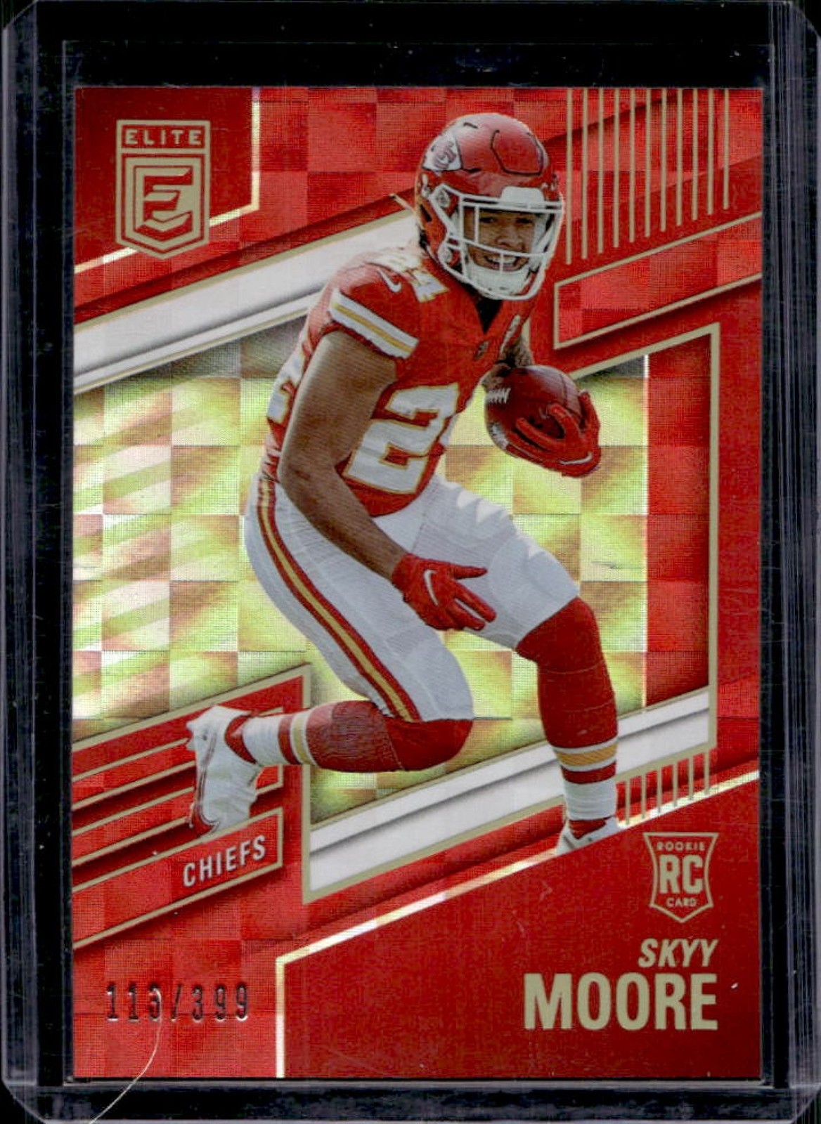 2022 Panini Donruss Elite Skyy Moore RC Red Rookie #/399 Chiefs