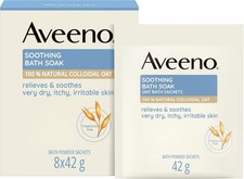 Aveeno Soothing Bath Soak, with 100% Natural Colloidal Oat, 42 g (Pack of 8)