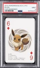 2012 POKEMON BLACK 2 PLAYING CARDS 6 OF DIAMONDS EEVEE PSA 9