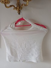 White textured halter neck top, ladies, new without tags, size L