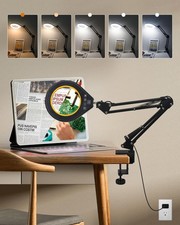 Magnifying Glass with Light, 10X  5X Real Glass  Anti-Glare Lens, 5 Color M...