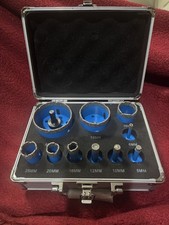 11PCS Dry Diamond Drill Bit Set No Water Needed for Porcelain Tile/Granite/Glass