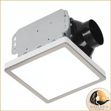 Homewerks 7105-10 Bathroom Fan Integrated LED Light Ceiling Mount Exhaust