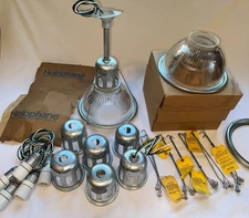 1 NOS Holophane 684 12" Industrial Warehouse Light Glass Shade Vintage 7 Availab