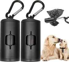 Aluminum Dog Poop Bags Holder with Carabiner Metal Pet Waste Bags Dispenser