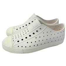 Native Kids Jefferson Size J2 White Sneakers Slip On Casual Shoes