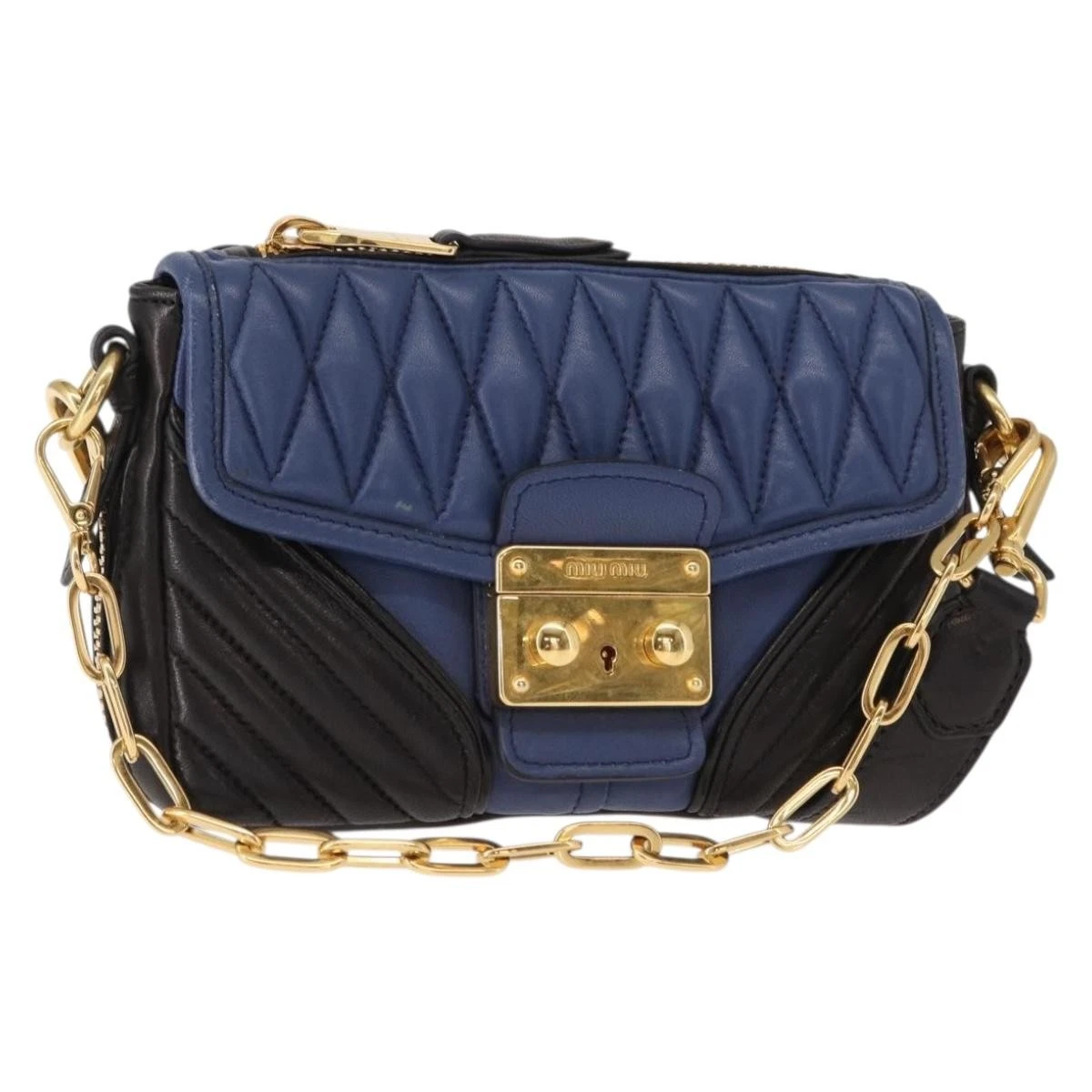 Blue Leather Exterior Miu Miu Bags & Handbags for Women for sale