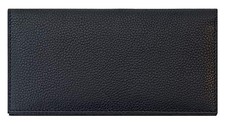 Basic Genuine Leather Checkbook Cover For Men  Women Black