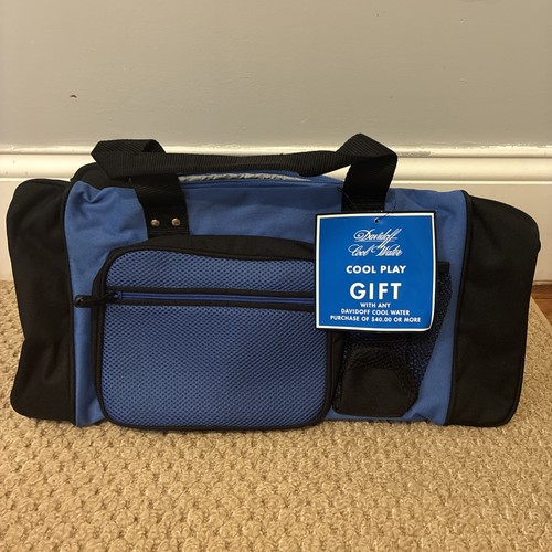 Davidoff Cool Water Gym Bag Weekend Bag Duffel Bag Blue NEW