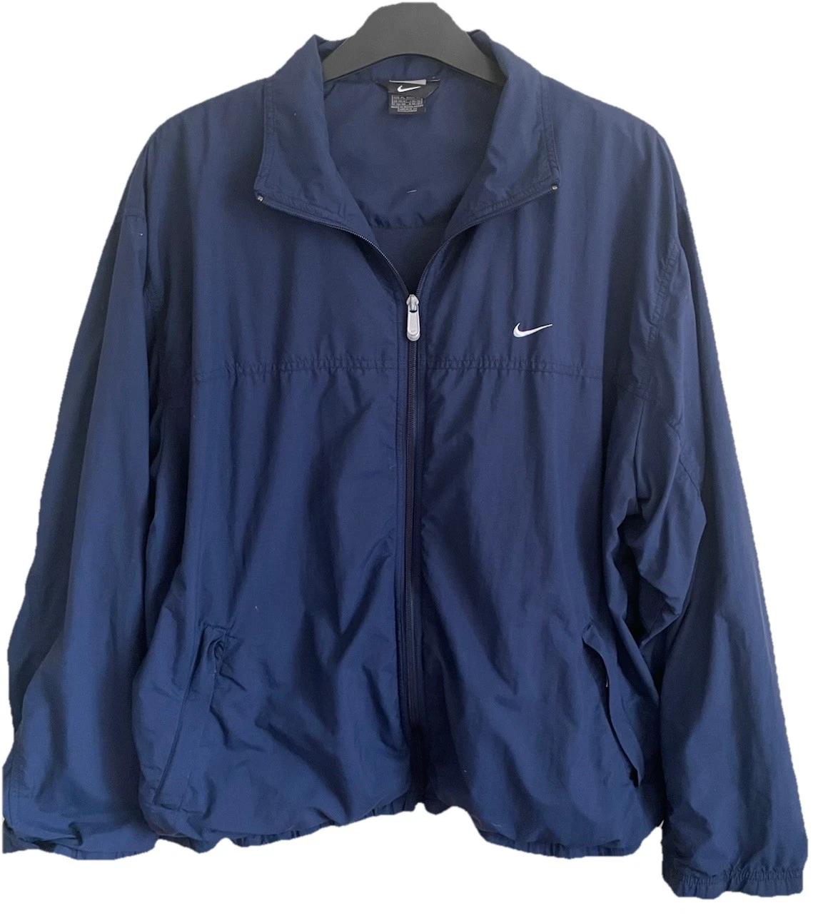 NIKE Mens Storm-Fit Windbreaker Jacket UK XL Blue Polyester Golf Walking