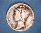 1918 Mercury Head Silver Dime VG **106-6