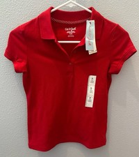 Cat  Jack Youth Size M 8 School Uniform Polo Shirt Short Sleeve Red NWT