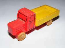 vintage DDR Holz LKW Pritsche rot gelb Erzgebirge ca HO 00 DREGENO
