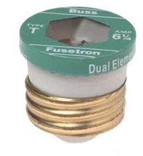 Bussman BP/T-6-1/4 Heavy Duty Time Delay Plug Fuse