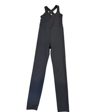 Black Criss Cross Straps Unitard One Piece Workout Dance Costume XS/S