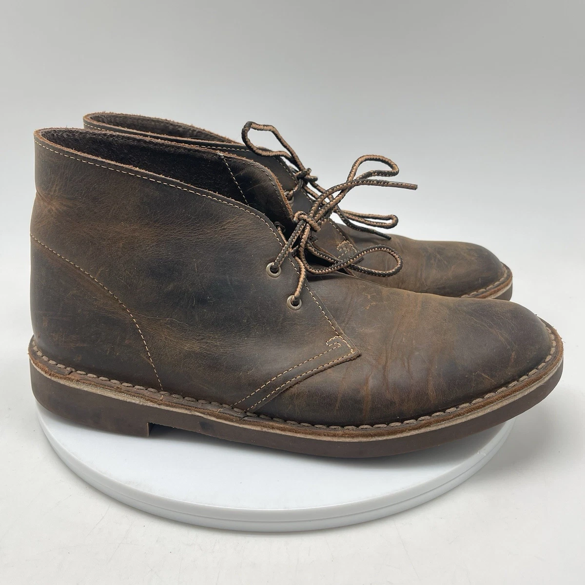 Clarks Bushacre Rand Gray Leather Chukka Boot Mens Size 9.5m Men main image 3