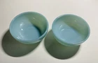 Two FIRE-KING WARE 4.75” OVEN SAFE BOWLS, BLUE, VINTAGE