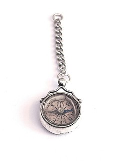 Chester HM Solid Silver Cased Compass Fob White & Reynolds 1912 VGCO