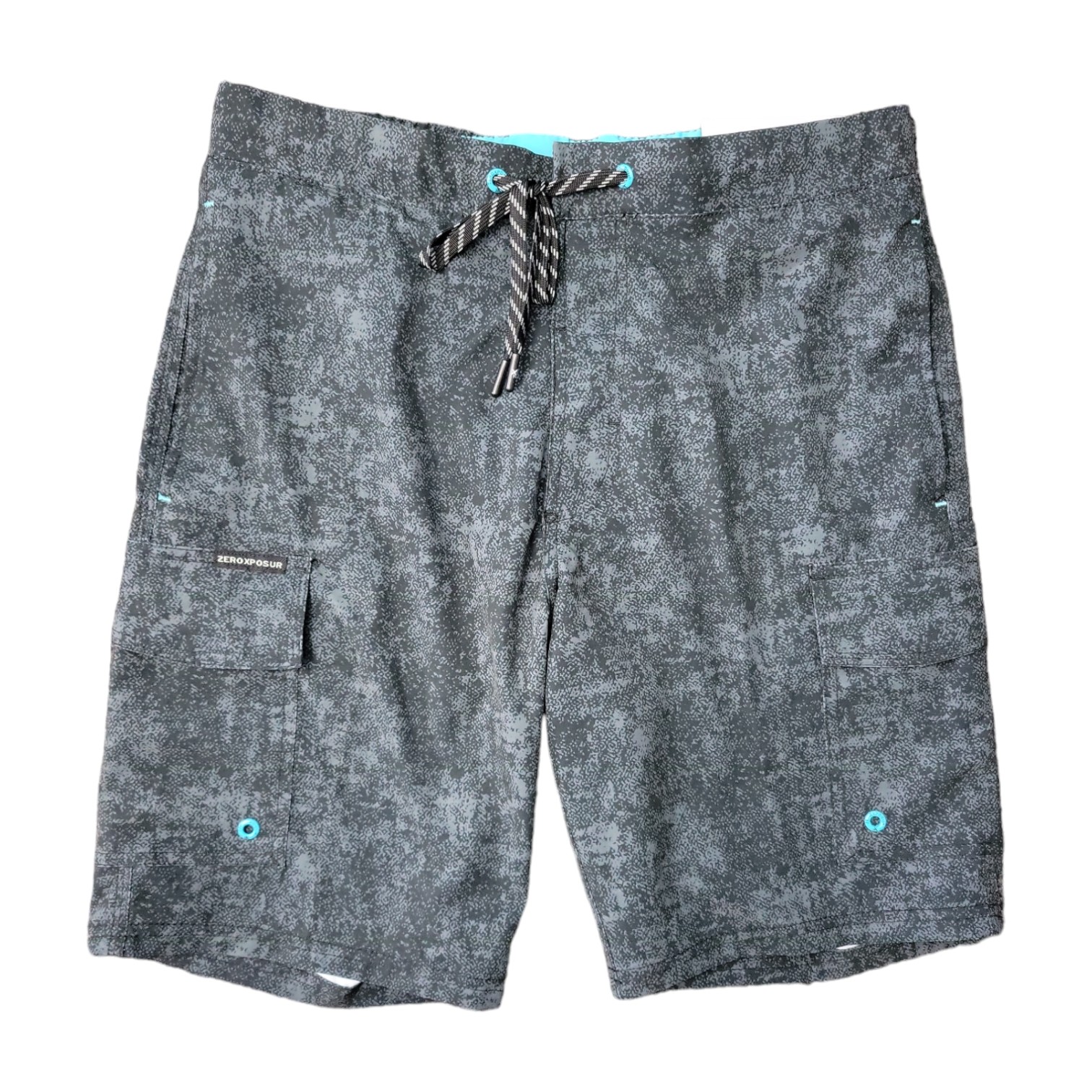 ZeroXposur Men's UPF 50+ Sun Protection Comfort Liner Waist Swim Trunks (Black