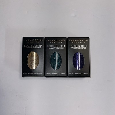 Anastasia Beverly Hills Loose Glitter Eyeshadow Lot Star Power Mystic Teal Royal