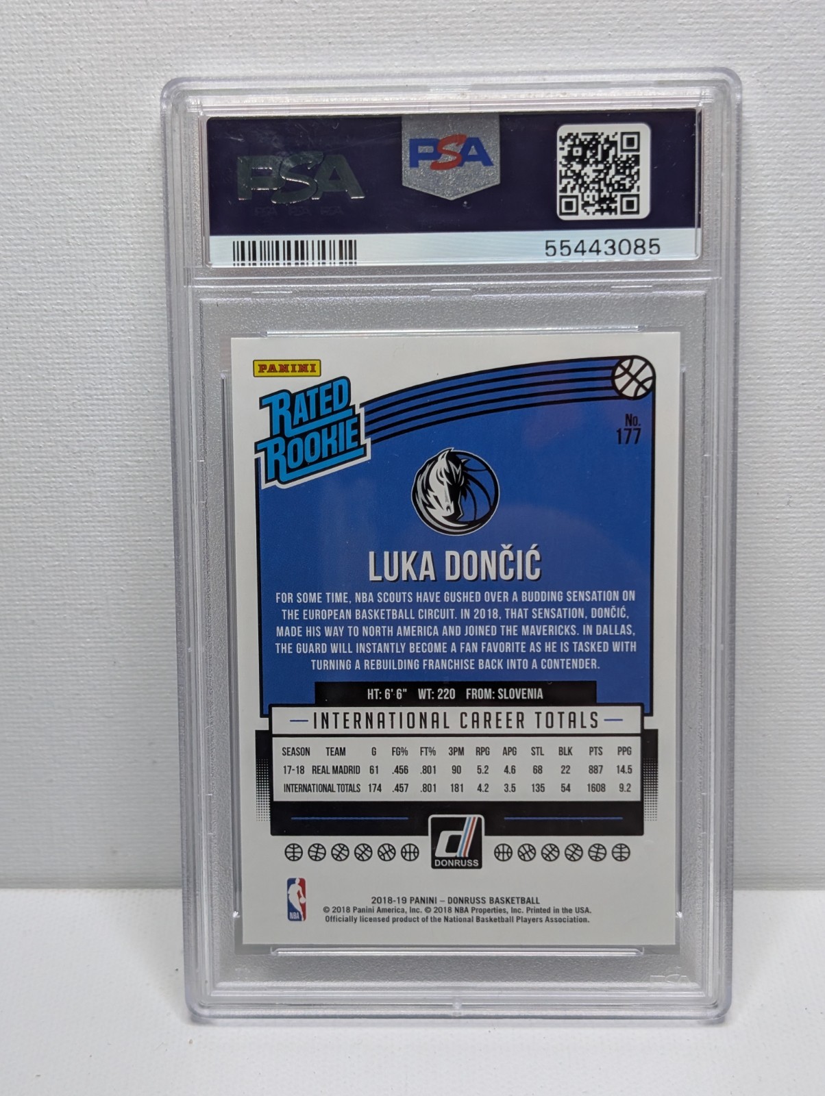 2018-19 Panini Donruss - Rated Rookies Luka Dončić #177 (RC) view 2