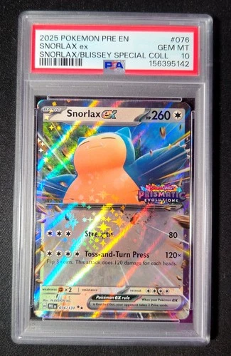 PSA 10 SNORLAX EX #076 PRISMATIC EVOLUTIONS 2025 STAMPED PROMO