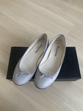 Rare Repetto Ballet Flats Size 35 Gray Leather Shoes Gently Used Women's