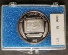 1982 Wild Turkey Stamp 1oz Silver Round in a Plastic Holder