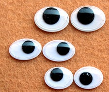 OVAL Wiggly Google Joggle Plastic Eyes Glue S...