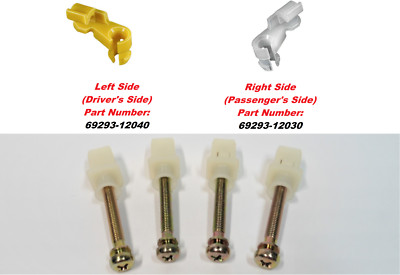 2 DOOR LOCK ROD CLIPS & 4 NOS HEADLAMP ADJUSTERS! FOR TOYOTA