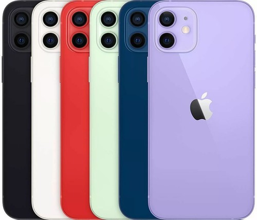 Apple iPhone 12 (Unlocked) 64GB Midnight Green Purple White Red Blue - Very Good thumbnail 2