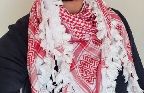 Keffiyeh The original Palestinian Arab scarf fringed - الكوفية الفلسطينية مهدب - Picture 1 of 7