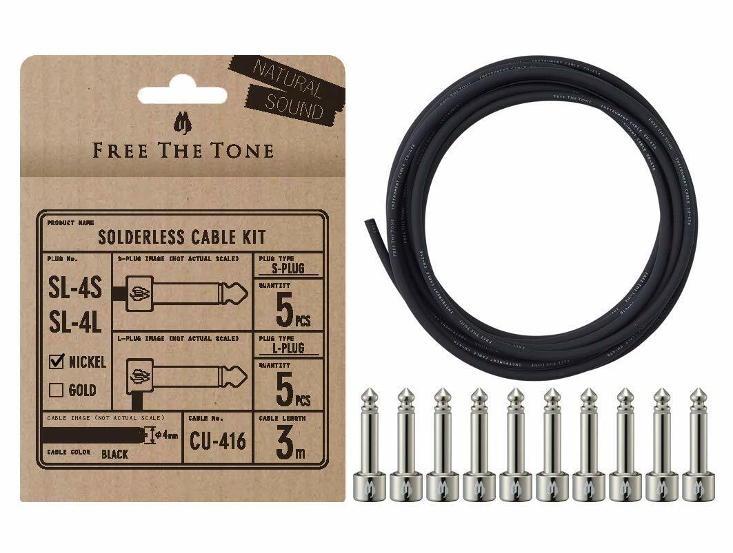 Free The Tone Sl-4Sl-Ni-55K Solder-Less Cable Kit | eBay
