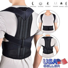 Medical Scoliosis Posture Corrector Spine Back Support Shoulder Brace Belt USPS