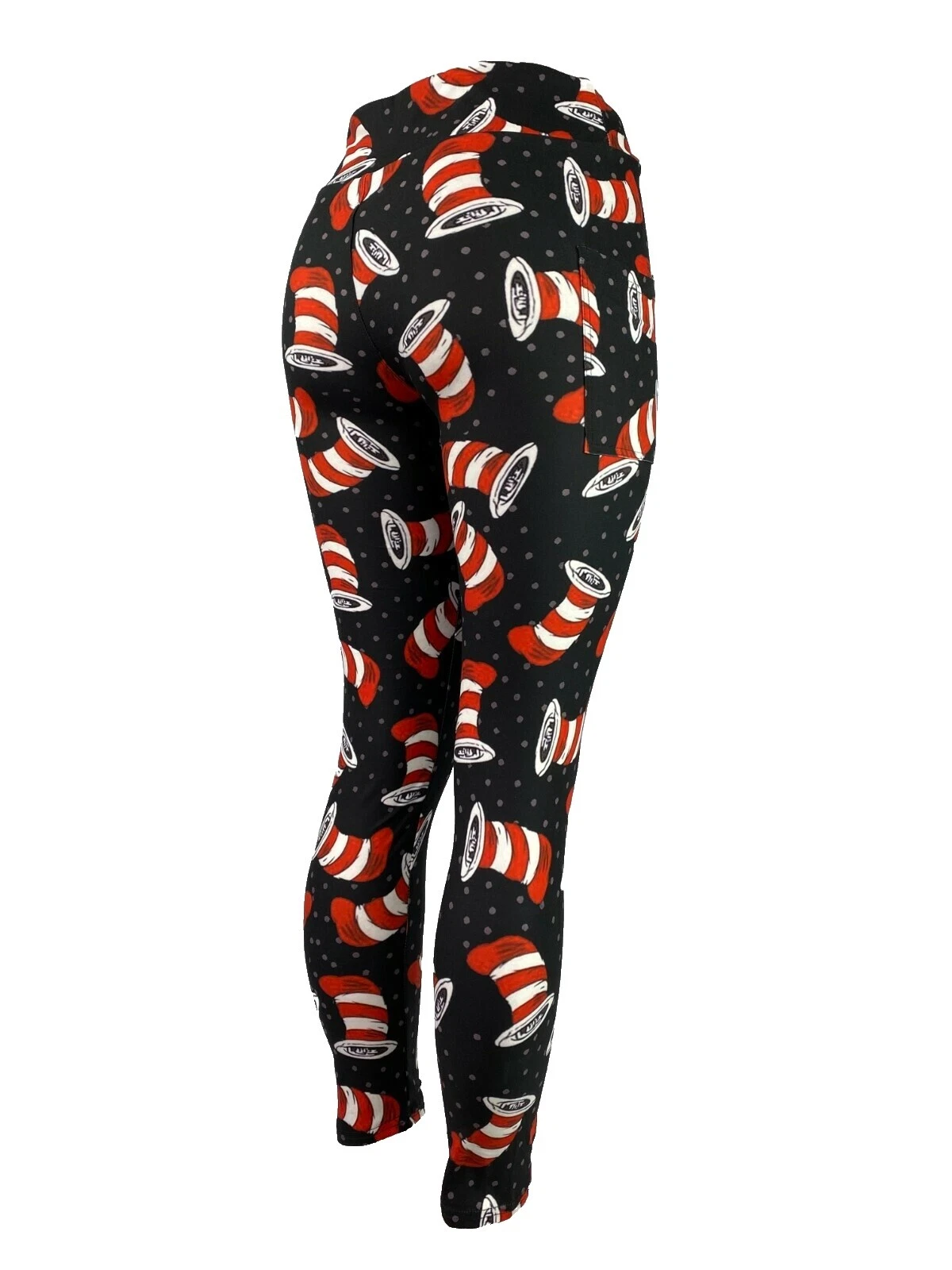 Cat Striped Regular Size Leggings for Women