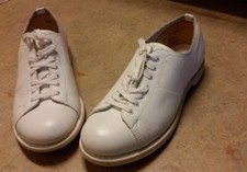 Deadstock Vintage 1950's LINDS White Leather Bowling Shoes Sneakers