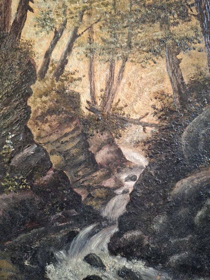 Altes Ölgemälde *Waldstück * - Bild 2 von 4