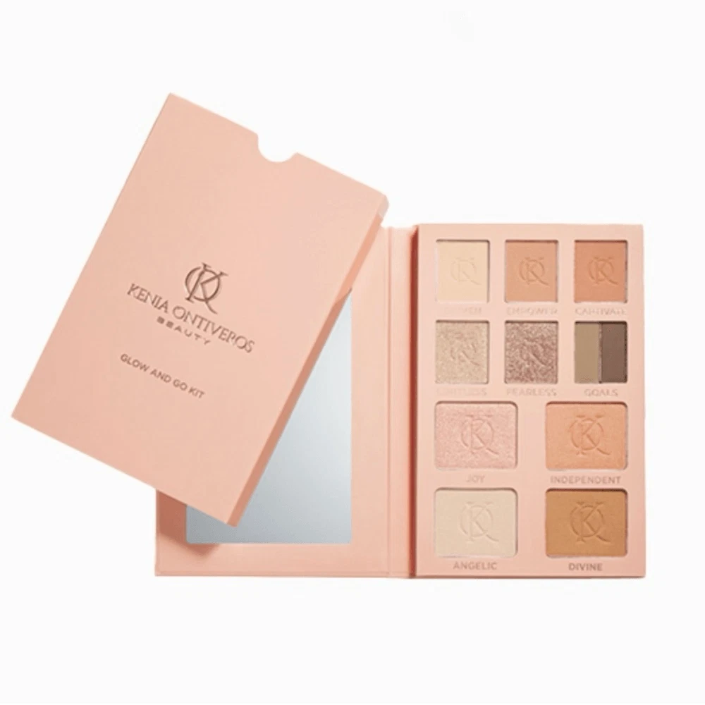 Kenia Ontiveros Beauty Glow and Go Kit Palette, New in Box, Full Size, Vegan