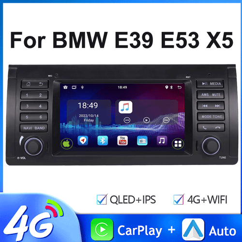 Car Stereo Radio for BMW 5 Series E39 E53 X5 M5 DAB+ RDS GPS Nav WIFI Android UK - Picture 1 of 14